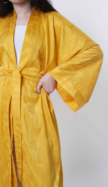 Mustard Silk Kimono
