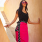 POLKA DOTS MY WRAP SKIRT IN FUCHSIA