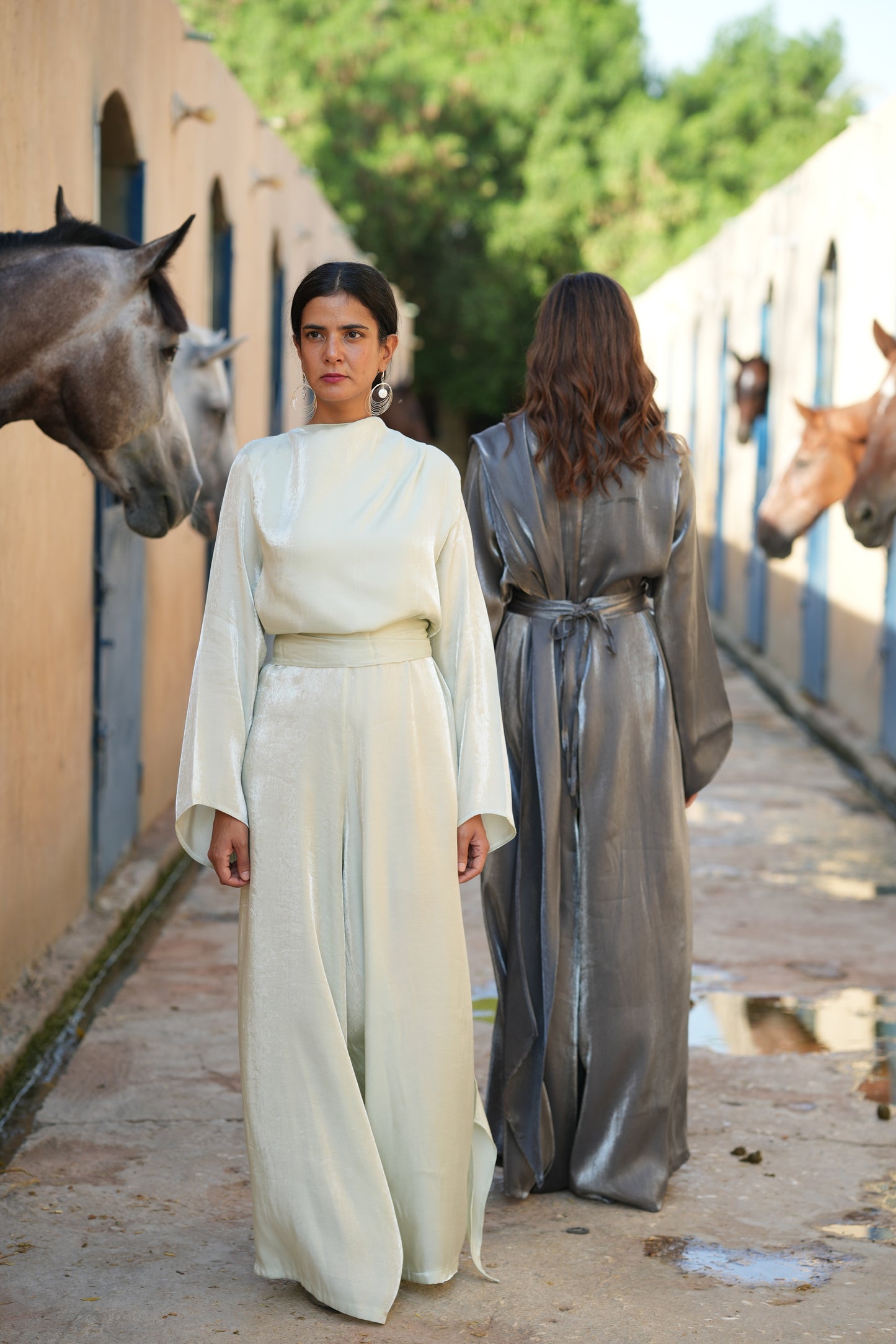 Flow in grace jumpsuit - Shimmery grey