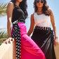 POLKA DOTS MY WRAP SKIRT IN BLACK