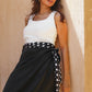 POLKA DOTS MY WRAP SKIRT IN BLACK