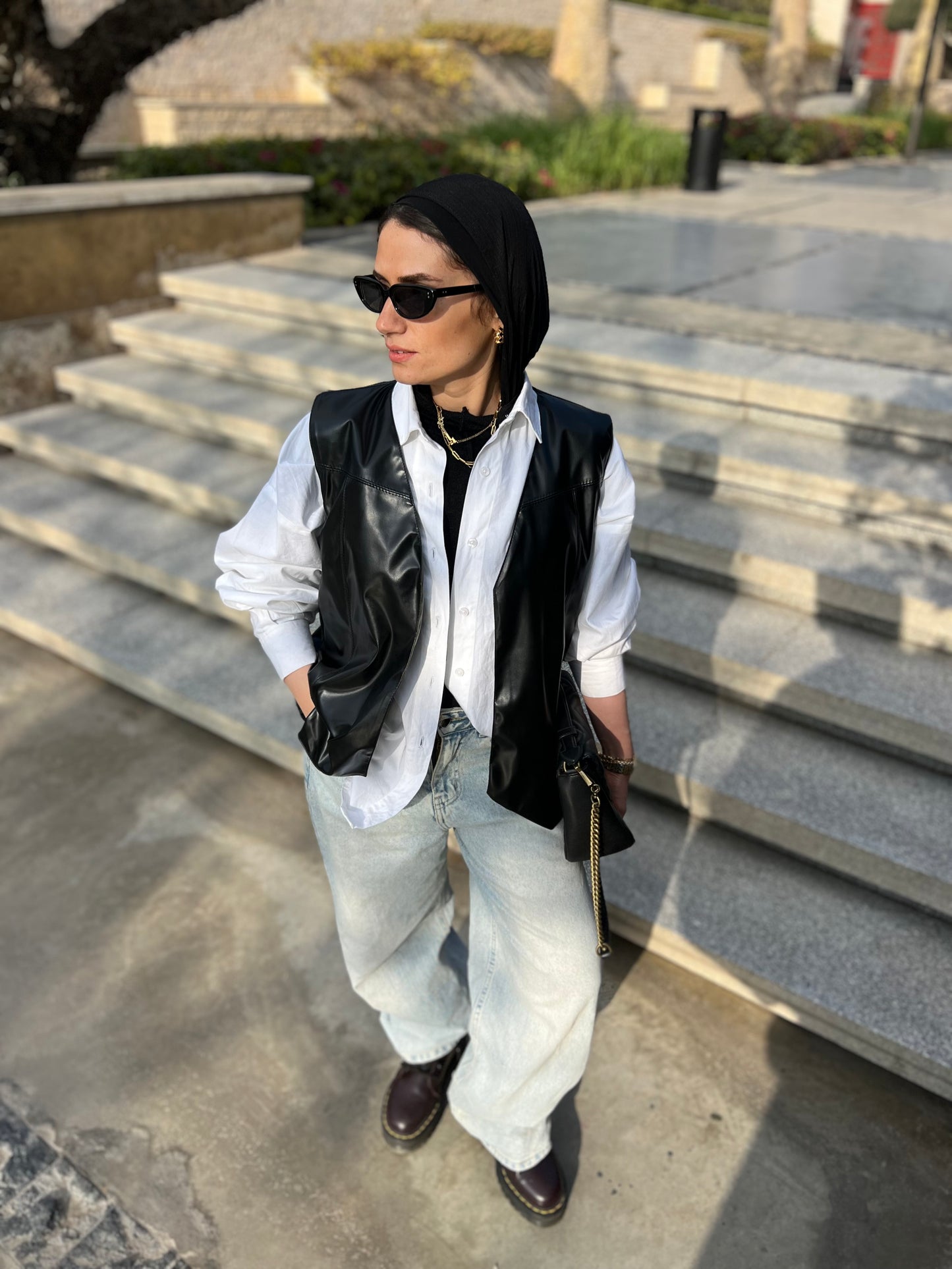 Reverse black x olive vest