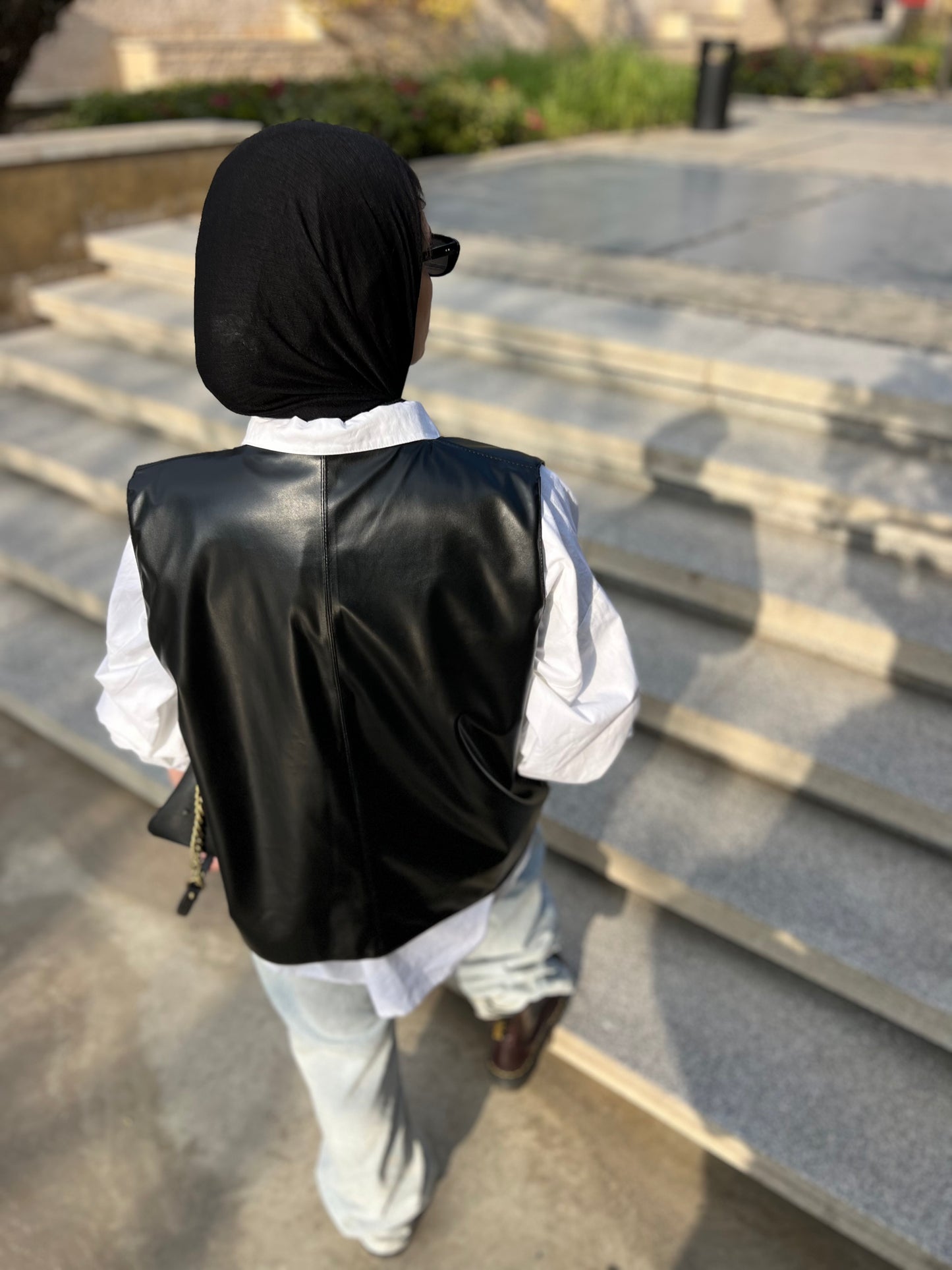 Reverse black x olive vest