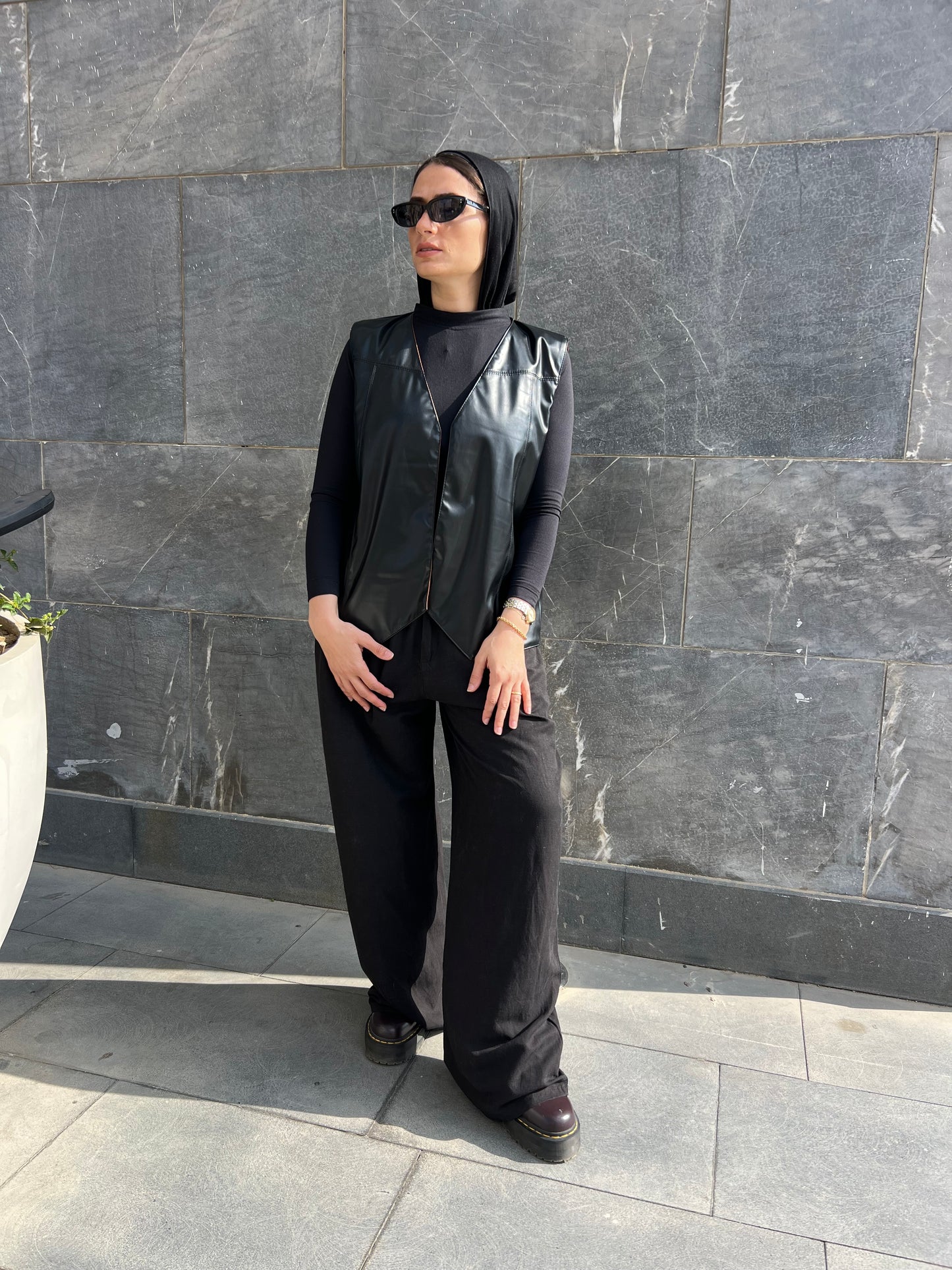 Reverse black x olive vest