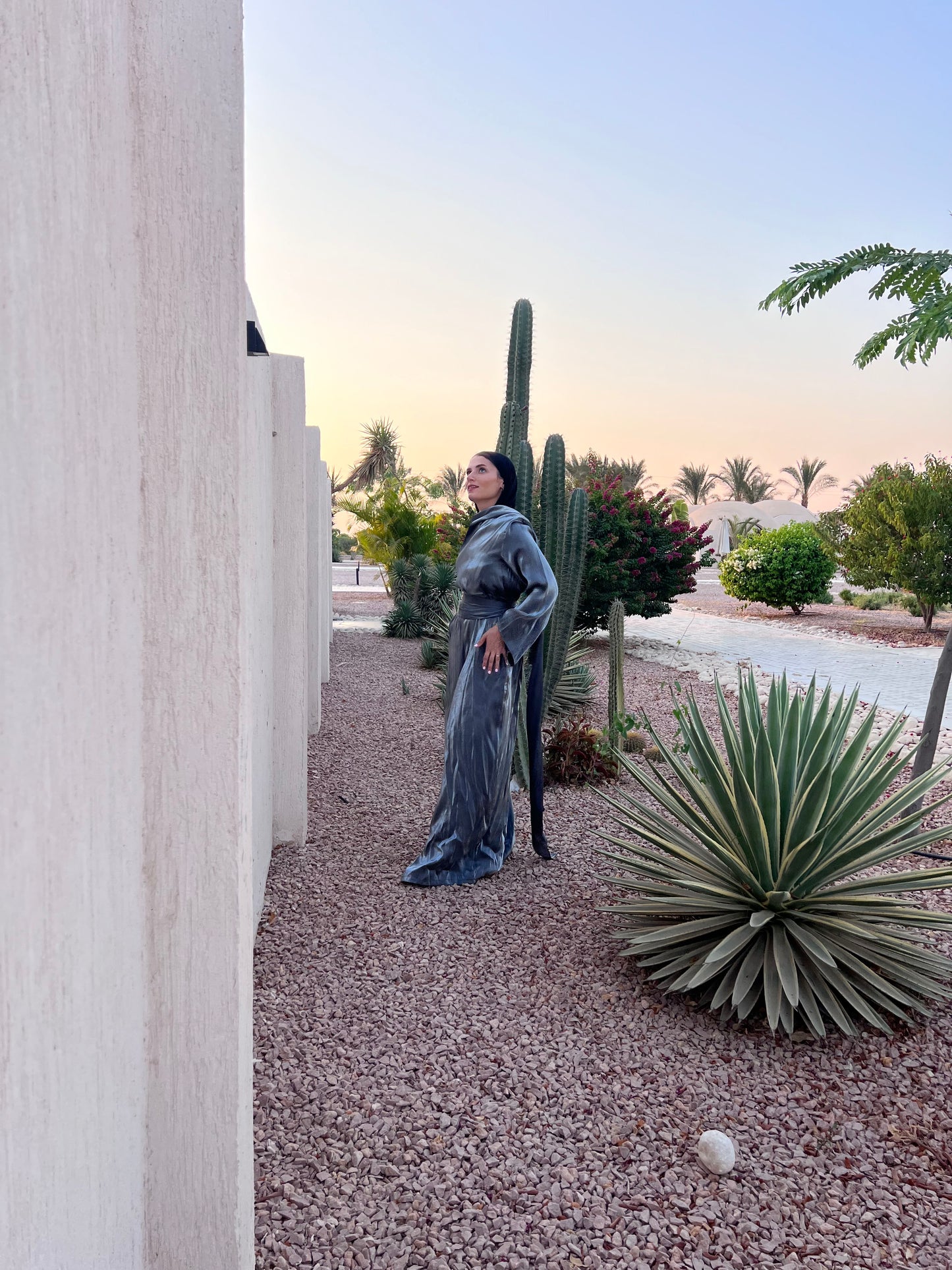 Flow in grace jumpsuit - Shimmery grey